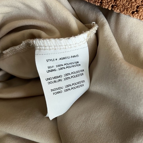 Anthropologie A'Reve Crochet Lace Floral Skirt Brown Overlay Women’s Small - Picture 5 of 6